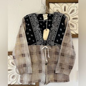 Free People X Tricia fix bando pullover bandana top size extra small NWT